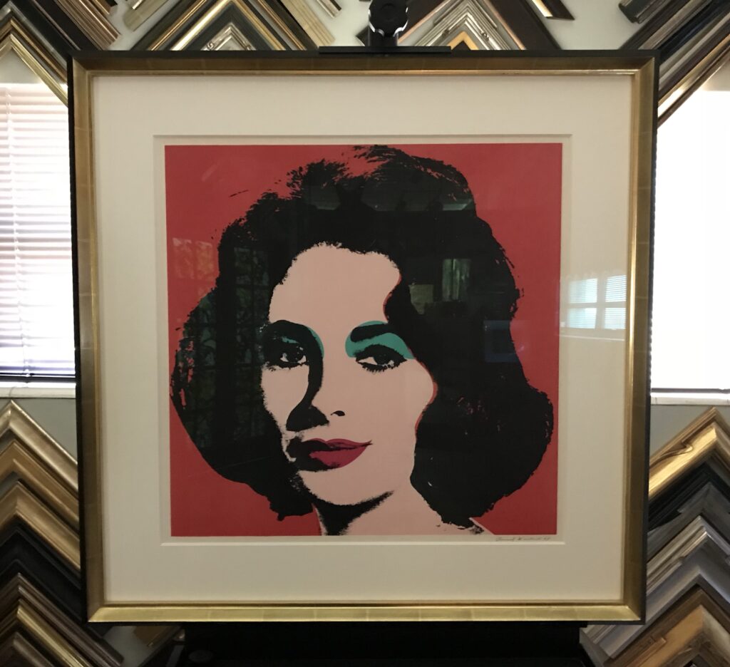 A portrait of a woman on a frame